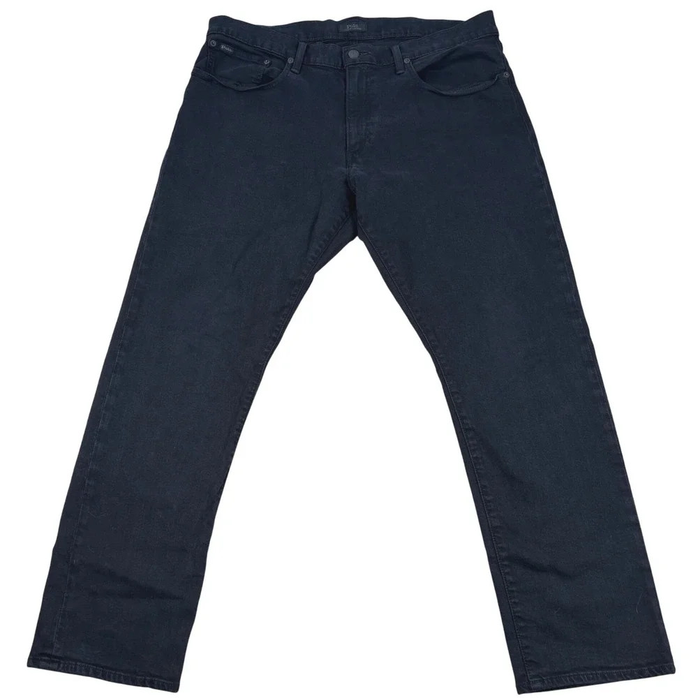 Polo Ralph Lauren Hampton Relaxed Straight Jeans Mens 36x30 Black Classic Preppy